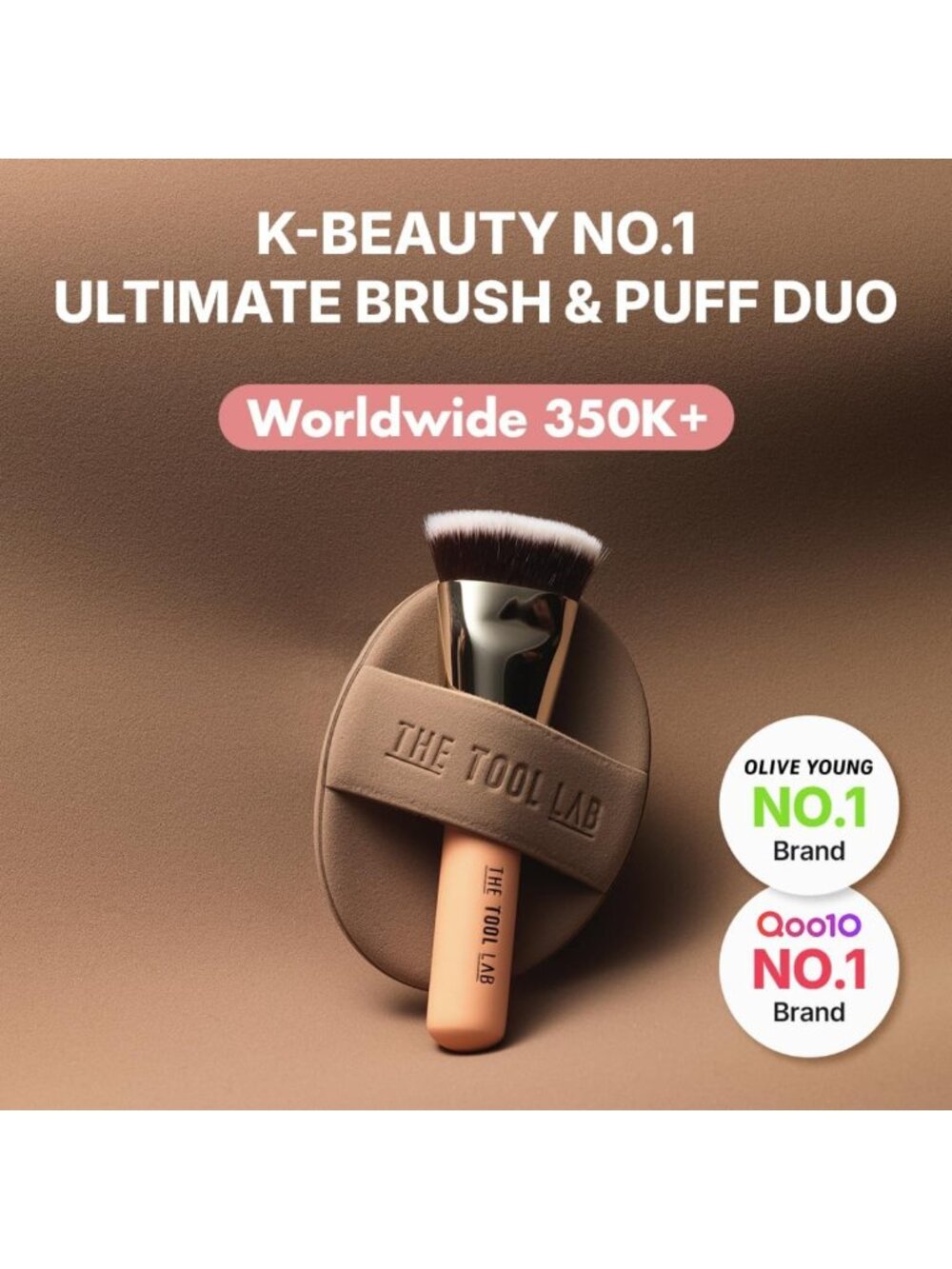 All-Day Fitting Duo Makeup Set - Liquid Cream Powder Foundation, Brush & Sponge - Picture 2 of 7